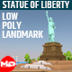 Low Poly The Statue of Liberty Landmark - 3DOcean Item for Sale
